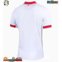 Camisa de Futebol Polónia Equipamento Principal Mulheres Europeu 2024 Manga Curta